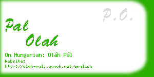 pal olah business card